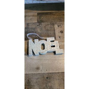 Noel‎ foam glitter sign xmas home decor silver